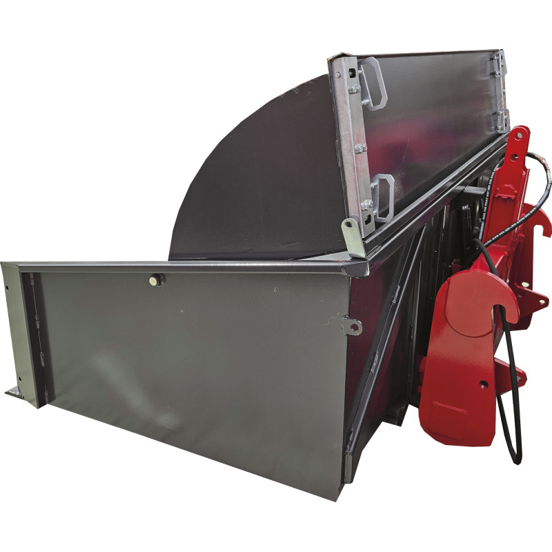 Transport box hydraulic opening