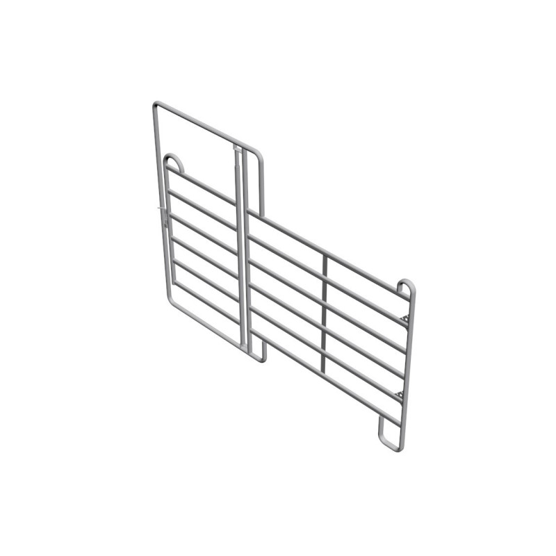 Fence panel with gate zinc plated