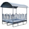 Cattle feeder square zinc plated with roof